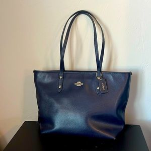 Coach City Zip Tote Midnight Blue